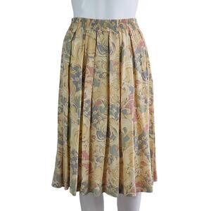 Liz Claiborne Pleated Silk Skirt Size Small